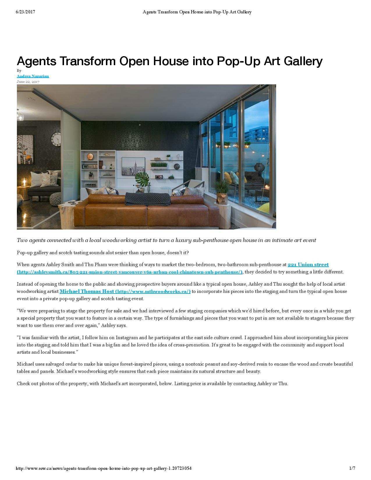 Agent Transforms Open House into Pop-Up Art Gallery