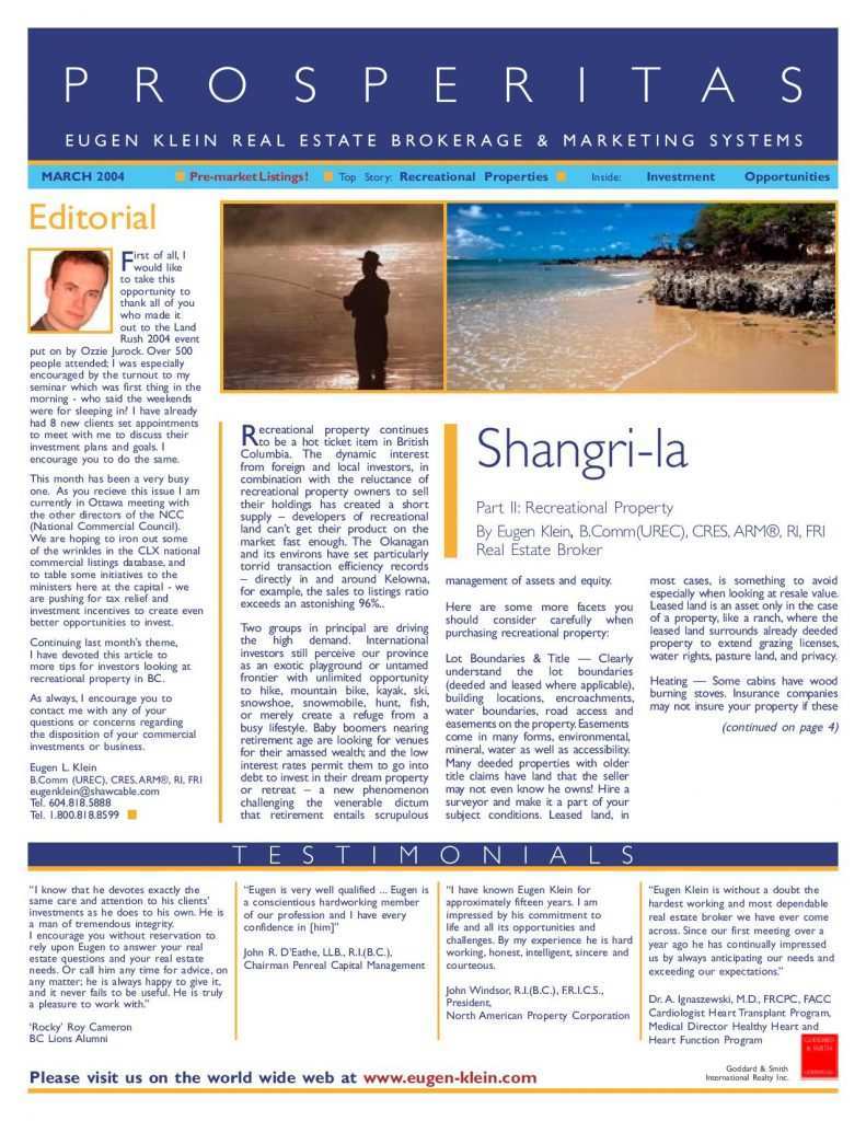 Prosperitas 2004 March Shangri-La Article